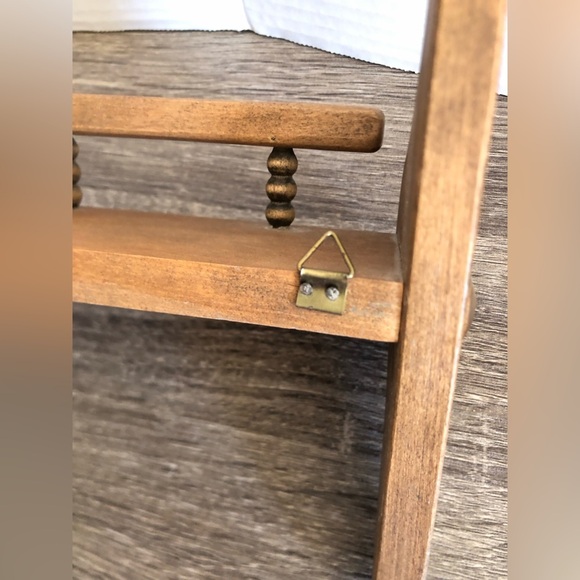 Vtg Solid Wood Skinny Wall Shelf - Picture 8 of 12